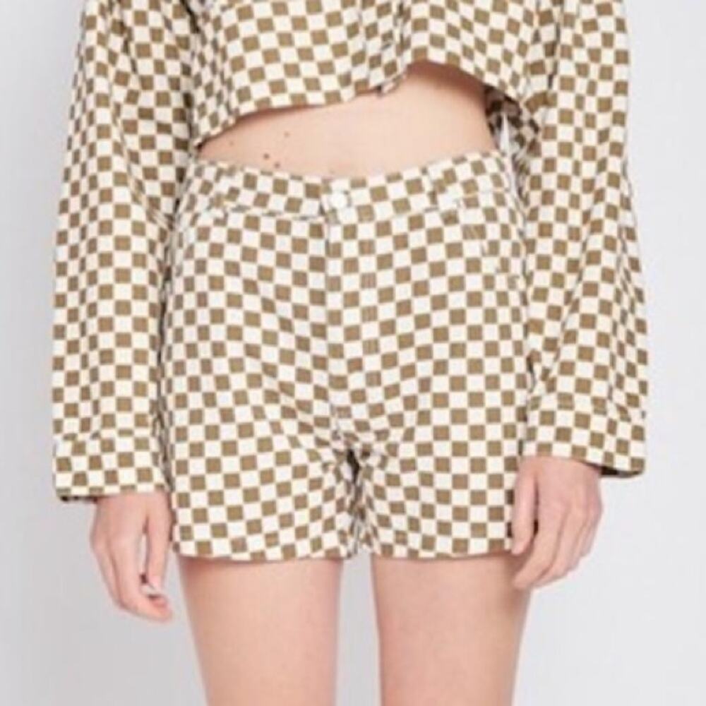 Emory Park Checkered Jean Shorts